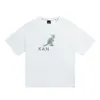 Kängurutryck t-shirts casual lös rund hals polo kort ärm ins unisex t-shirt