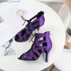 Dress Shoes Women's Ballroom Latin Dance Shoes Women's Salsa Professional Dance Shoes Lace Tops Social Dance Sandals Multi heel Height S014 Z230712