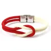 Braccialetti con ciondoli Moda Colore rosso Bracciale in corda con ombrello stile blu marino per uomo e donna Gioielli Cuore cravatta Croce Coppia maschio all'ingrosso