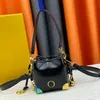 Nowa torba typu Bucket String Mini Tote Bag Damskie torby na ramię Crossbody Top Handle Torebka Clutch Moneta Kiesa Złoty kąt Wisiorek Luksusowy list Drukuj Płótno Skórzane portfele