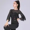 Vêtements de scène danse latine Leatord femme Sexy Performance danse hauts salle de bal ChaCha Samba pratique vêtements valse Dancewear chemises