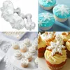 Bakvormen 3 Delige Set Sneeuwvlok Lente Embossing Mould Fondant Taart Decoratieve Diy Tool Biscuit Afdrukken Snijden Sterven