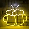 LED Ineonlife Insegna al neon a forma di birra Led Light Hamburger FriesTomato Lampada Arcade Decorazione da parete Ristorante Bar Luogo per feste Sala da pranzo Negozio di alimentari HKD230706