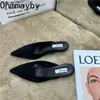 Eleganckie buty Wiosna Szpiczasty nosek Klapki Moda Wzór w cętki Damskie klapki Casualowe buty damskie Półbuty Eleganckie damskie klapki zewnętrzne Z230712