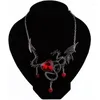 Подвесные ожерелья европейский и американский ювелирный ожерелье -ювелирное ожерелье готического дракона дракона Хэллоуин