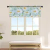 Curtain Daisy Watercolor Painting Kitchen Small Window Tulle Sheer Short Bedroom Living Room Home Decor Voile Drapes