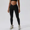 Active Pants Cross V High Waisted Yoga Tight Fitness Leggings Dam Gym Workout Scrunch BuYoga