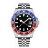 handledsurklockor för mens automatiska keramik GMT -klockor 40mm fullt rostfritt stål glidklipp vatten safir super luminous armbandsur dhgates