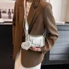 Bolsas de corpo cruzado Y2K prata estilo couro mini corpo cruzado para mulheres 2023 bolsa de luxo crossbody bolsa corrente bolsas e bolsas