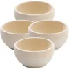 Dinnerware Sets 4 Pcs Small Wooden Bowl Trim DIY Supplies Mini Cutlery Unfinished Playthings Solid Kids Toy Toys Child Model