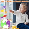 Bath Toys Suction Cup 27 PCS Silicone Travel Window Toy for Kids Sensory with Dinosaur Eggshell Storage 230705