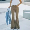 女性のジーンズ カーゴ パンツ ハイウエスト ダメージ加工 カジュアル フレア ライズ スキニー バギー 90 年代 ヴィンテージ 服