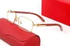 Fashion carti top sunglasses 2021 square rimless light color decorative mirror rectangular glasses fashion Luxury round frame accessories with original box