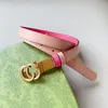 Top Quality Genuine Leather Women Belts Pink Color Gold Silver Hardware Fashion 2023 Lady Dress Belt Designer Waist Belts with Box