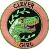 HAUTE QUALITÉ CLEVER GIRL DINOSOUR BRODERY PATCH FRESH ADVENTURE COOL FASHIONABLE FER À COUDRE SUR VÊTEMENTS VESTE PATCH SHIPP265b