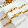 Link Bracelets 316L Stainless Steel Butterfly Zircon Mangxing Charm Chain For Women Fashion Fine Jewelry Gift SAB653