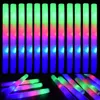 Pałeczki fluorescencyjne LED kolorowe RGB fluorescencyjne Luminous piankowy kij Cheer Tube świecące światło na ślub materiały urodzinowe rekwizyty