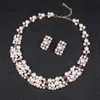 Neue Mode Perlenkette Ohrring Set Damenschmuck Legierung Galvanik 230628