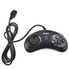 ゲームコントローラジョイスティック2個ゲームコントローラ用SEGA Genesis用16ビットハンドルコントローラ6ボタンゲームパッド用SEGA MDゲームアクセサリーブラック230706