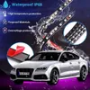 Znak Neon RGB Underglow dolny pilot/sterowanie przez aplikację elastyczna wodoodporna taśma LED oświetlenie podwozia samochodu lampa dekoracyjna HKD230706