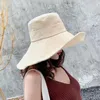 Berets Spring And Summer Foldable Travel Sun Hat Solid Color Casual Fisherman Japan South Korea Big Brim Women's