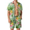 Tute da uomo Stampa floreale Set da uomo Monets Water Lilies Camicia casual Set Pantaloncini da spiaggia retrò Abito estivo personalizzato 2 pezzi Abbigliamento Taglie forti