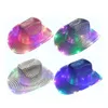 Sombreros de fiesta Cowgirl Led Hat Flashing Light Up Lentejuelas Cowboy Luminous Caps Disfraz de Halloween Gg02L Drop Delivery Home Garden Festive Su Dhzys