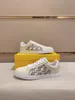 Berömda kalvskinn Nappa Sneakers Skor Low Top Vit Läder Trainers Fest Bröllop Herr Casual Walking EU38-46.Original BOX