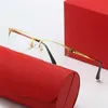 Fashion carti top sunglasses New style half frame business women's fashion silk pendant glasses men's optical eyewear frames with original box