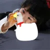 Night Lights Light For Kids Cute Lamp Geese Shape USB Rechargeable Dimmable With Timing Function Decorative Bedroom