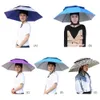 Umbrellas Portable Rain Umbrella Hat Army Green Foldable Outdoor Pesca Sun Shade Waterproof Camping Fishing Headwear Cap Beach Head Hats R230705