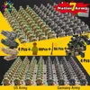 Diecast Model Doll WW2 Soldiers Building Blocks UK Soviet US China Italy Army Mini Action Figures Moto militare Giocattoli per bambini Regali di compleanno 230705