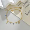 Charme Armbänder ANEEBAYH Zarte Blume Note Musik Armband Für Frauen Edelstahl Perlen Kette 2023 Frau Zubehör