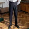 Hommes pantalons 2023 bureau pantalon hommes affaires pantalon décontracté britannique mode rayure pantalon pour homme Social Club tenues pantalones Hombre