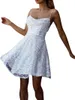 Fritidsklänningar JCMoniDun Kvinnor S Blommönster Ärmlös V-ringad Hög midja Boho Beach Party Long Swing Dress Sundress