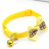 Multicolore mignon chiens chat cloche positionnement colliers dessin animé nœud papillon boucle réglable collier conduit collier fournitures pour animaux de compagnie Q282