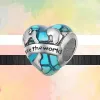 For pandora charm 925 silver beads charms Wings Heart Bow Arrow Safety Chain Rabbit Thankful Heart