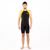 Męskie stroje kąpielowe HXBY zintegrowany strój kąpielowy z krótkimi rękawami do zawodów damskich szybkoschnących, duży wiatroodporny kostium 230705