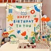 Tapisseries Joyeux Anniversaire Fond Tapisserie Tissu Chambre D'enfants Décoration Murale Dortoir Des Filles Décoration De La Maison R230710