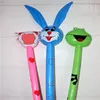 PVC Balloon Stick для детей надувные игрушки Cartoon Head Head Head Длинная вечеринка по случаю дня рождения кролика Tiger Cat около 110-120 см BA71 Q2