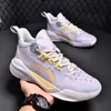 2023 New Mens Womens Basketball Shoes Anti Slip Youth Sneakers Breathable Casual Trainers Pink Purple White