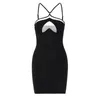 Casual Dresses Transparent Mesh Sexy Black Dress Women Sleeveless Backless Bodycon Mini 2023 Summer Short Tight Nigth Club