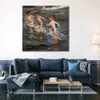 Spanish Canvas Art Children at The Beach Joaquin Sorolla Y Bastida Painting Hand Painted Impressionist Artwork Living Room Decor