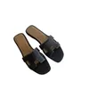 Sandálias femininas de couro genuíno Top sapatos de moda de luxo camelGold-toned Outdoor Lady Beach slip-on Sandale Chinelos Senhoras Conforto Sapatos de caminhada tamanho 35-42