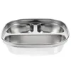 Bowls Corn Cake Stainless Steel Plate Eating Trays Salad Kitchen Supply 304 Divided Dish Toddler Fruit