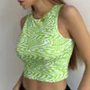 Débardeurs pour femmes Camis Rayé Imprimé Crop Tops Y2k Été Streetwear Sans Manches Marron Bébé Débardeurs O-cou Femmes Esthétique Sexy 90s Gilets 230705