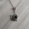 Collares pendientes Collar de estrella de cinco puntas gótica Cristal de luna Joyas de brujas Gemas paganas Vicat Guardian