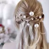 Headpieces 18PCS Pearl U-shaped Pin Metal Barrette Clip Hairpins Simulated Bridal Tiara Hair Accessories Wedding Hairstyle Design Tools