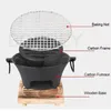 BBQ Grills Borrey Caldron Załącznik stołowy Grill Grill żelazny węgiel drzewny japoński Hibachi przenośny groźba piec piknikowa 230731