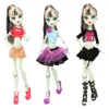 Poppenhuis Accessoires Barwa 12 Set Mode Kleding en Accessoires = 6 Rok Jurk Broek Jas 6 Schoenen voor Monster High Poppen 230705